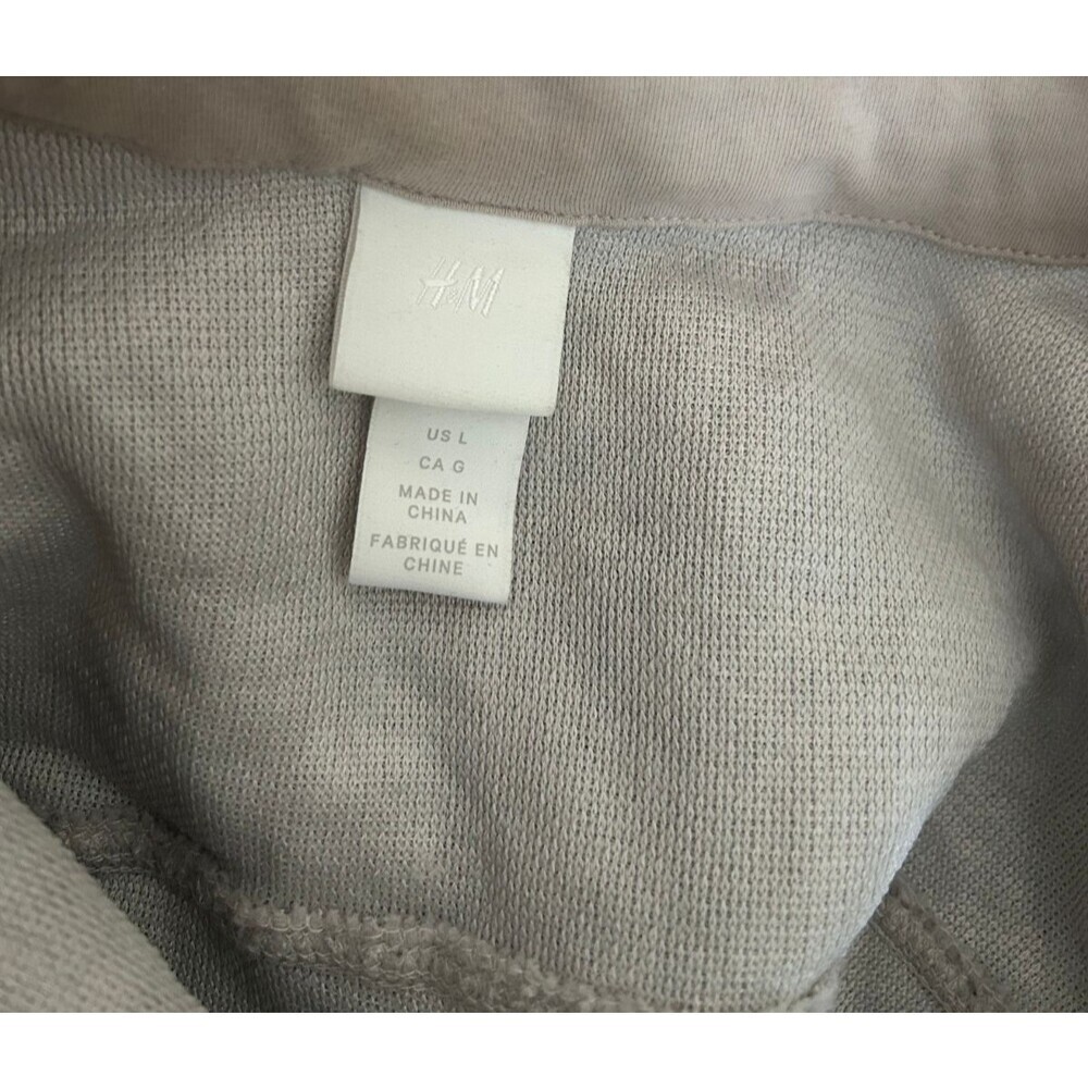 Women's H&M Beige Sherling Teddy Snap Front Shacket Size L - Picture 6 of 6